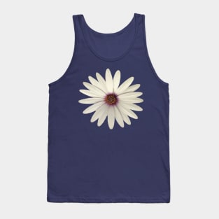 Happy Flower White African Daisy Isolated Tank Top